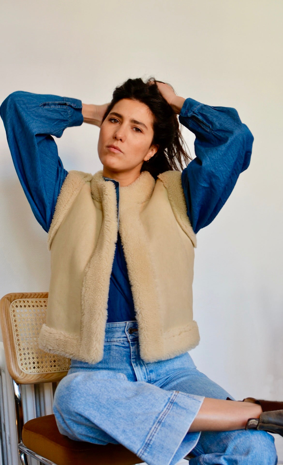 Luce Gilet peau lainée – dadouxchaussons