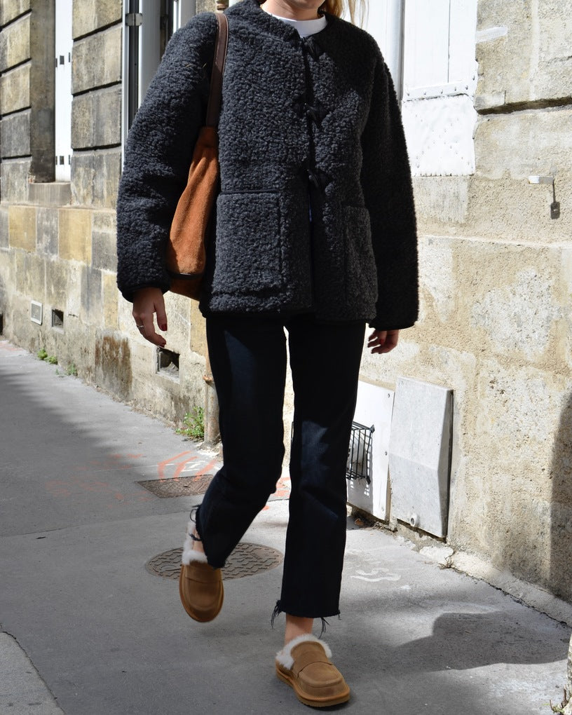 Veste moumoute femme 100% laine Made in Europe – dadouxchaussons