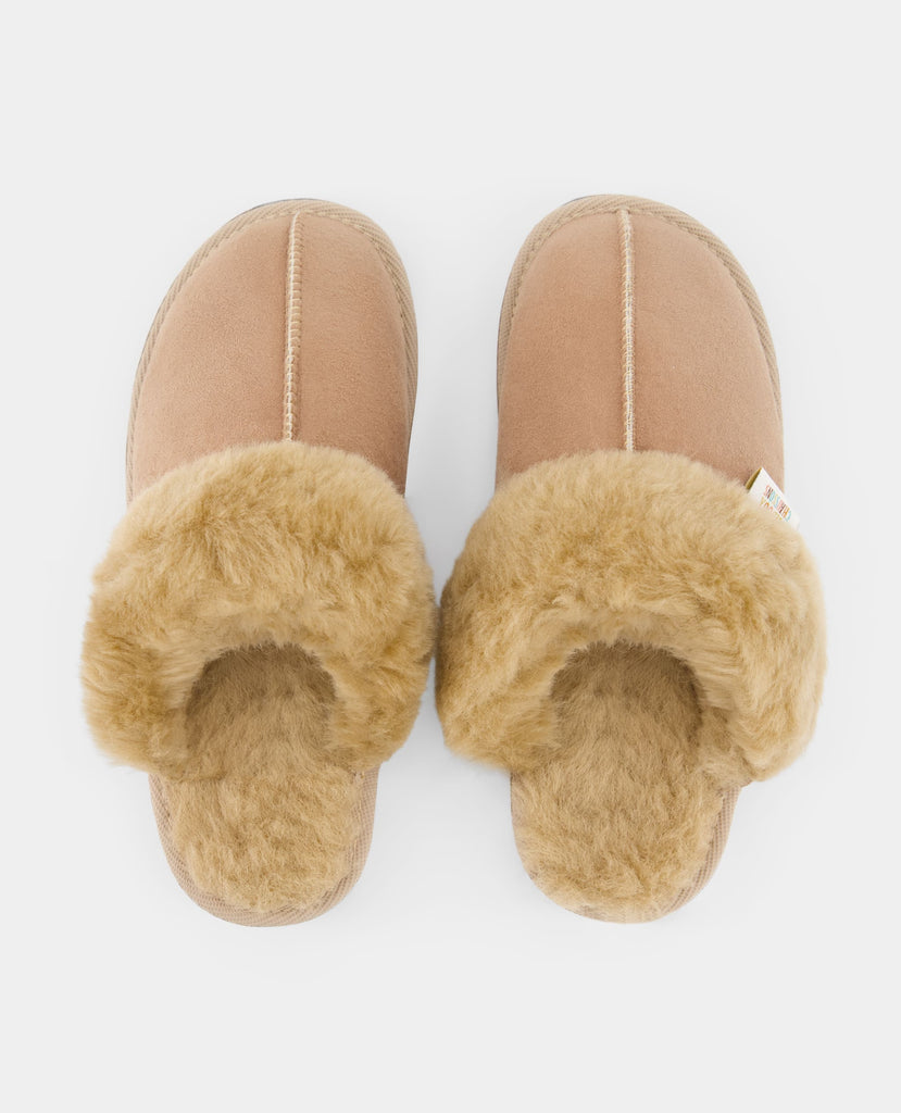 chaussons-mules-fourrees-femme-camel